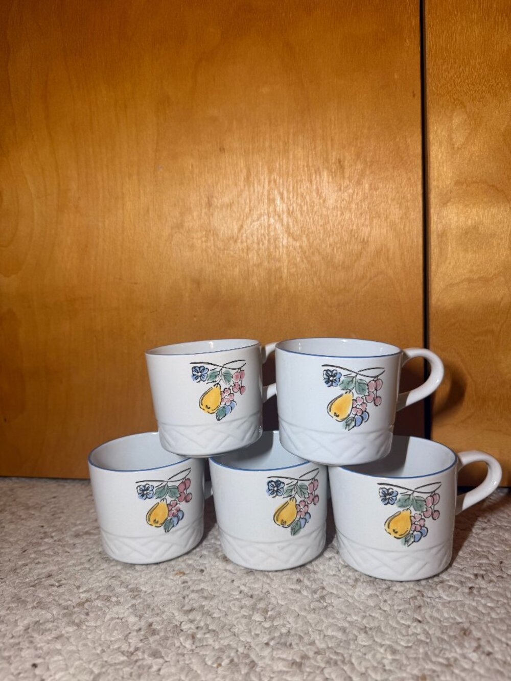 Vintage Vina Fera Radiance Durasafe Mugs Set of 5 | Japan